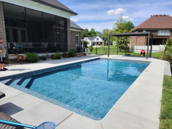 Rectangular inground pool, Pool construction services, All America Pool Louisville KY
